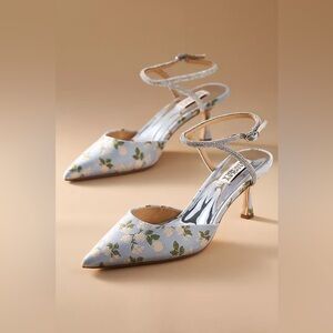 New Badgley Mischka x Anthropologie Autumn Jacquard Wedding Pumps Shoes sz 8
